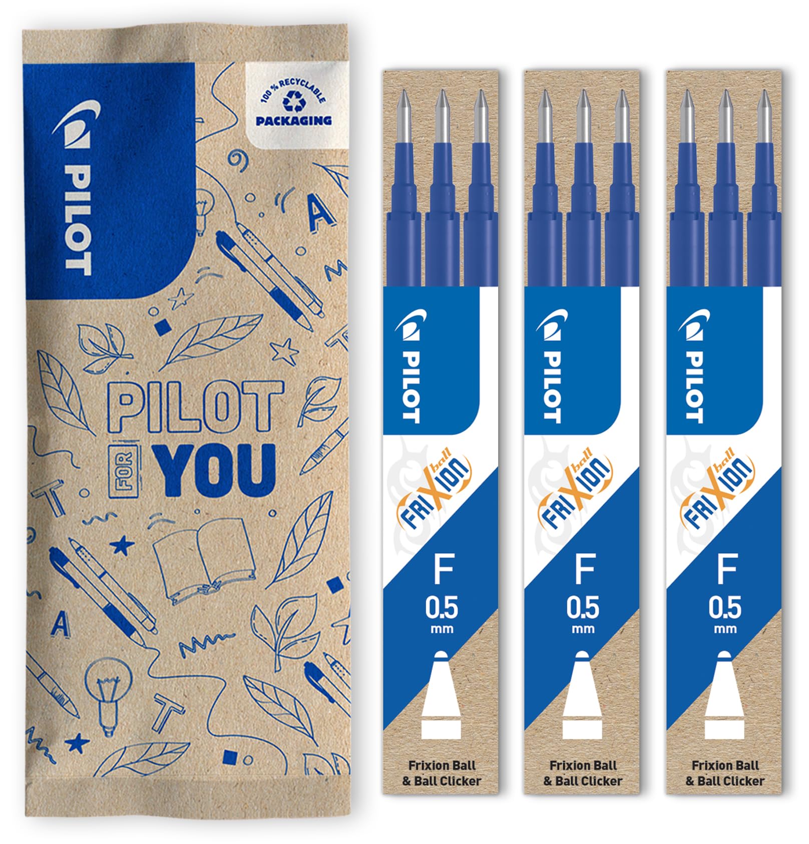 pilot-frixion-recharge-stylo-effa-able-pointe-fine-noir-lot-de-9-3-tuis-de-3 image 5