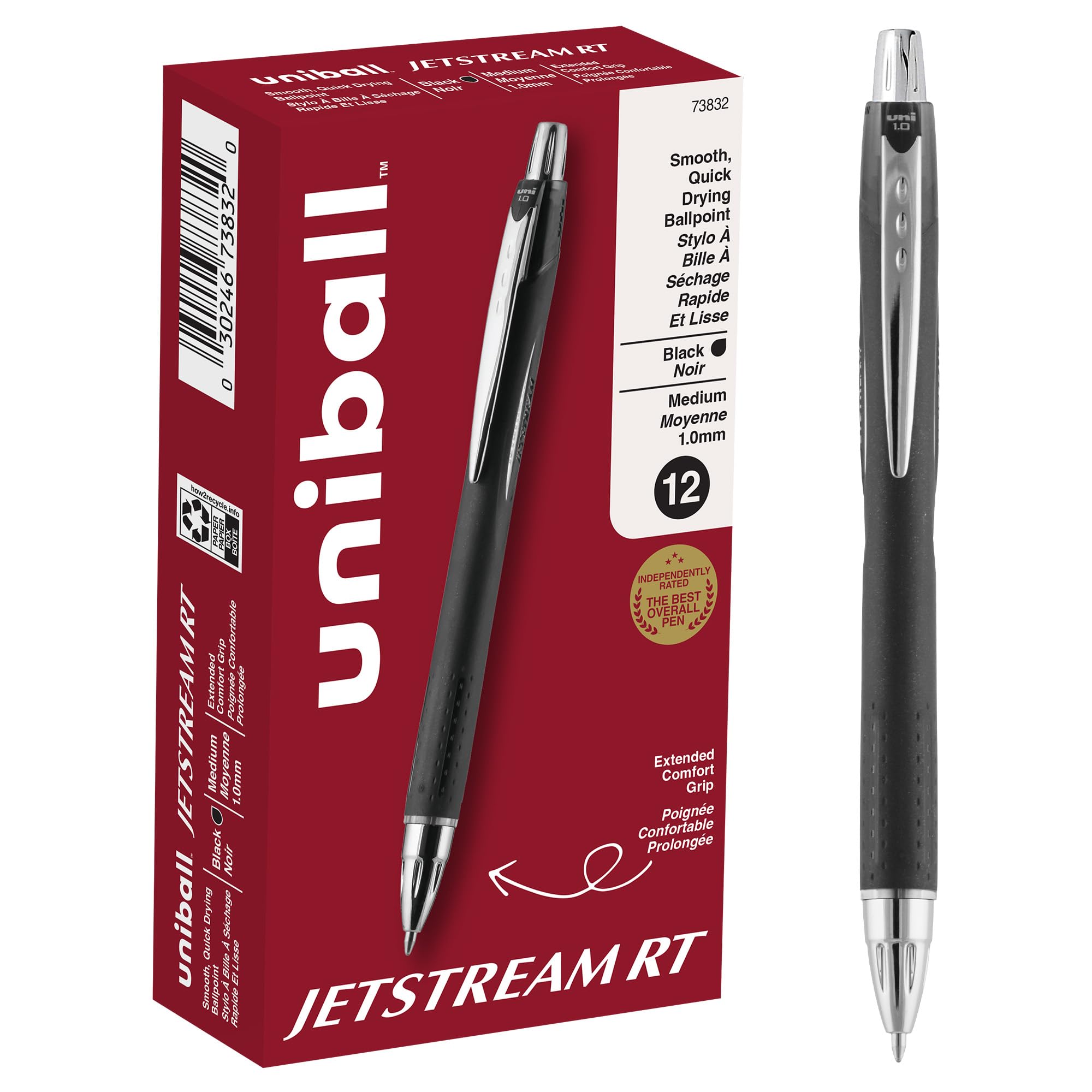 uni-ball-jetstream-rt-stylo-bille-1-0-mm-bleu-lot-de-12 image 8