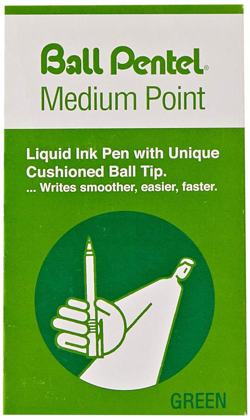 pentel-ball-r510-feutre-bille-medium-vert-bille-1-0-mm-trait-0-5-mm image 1