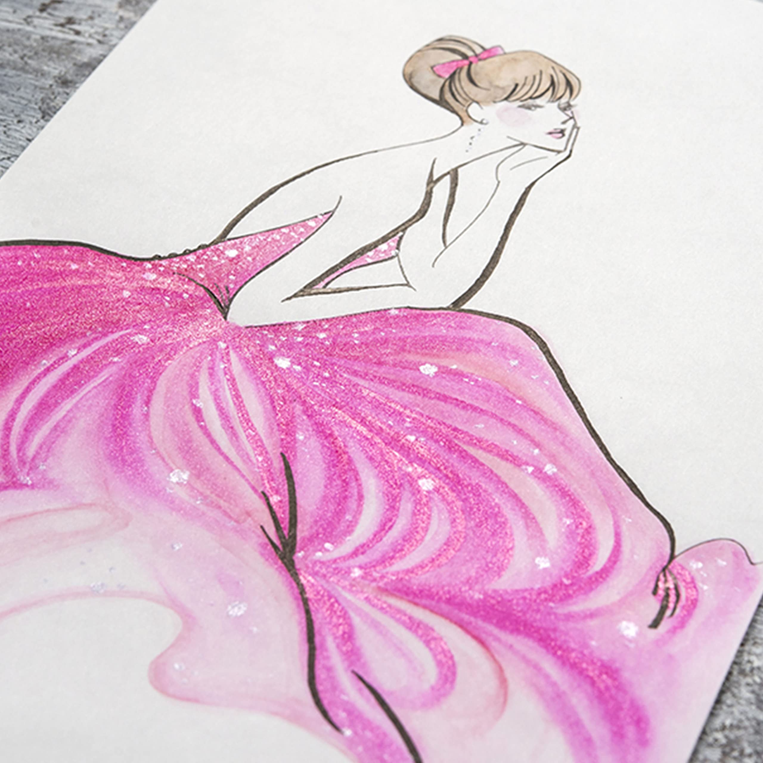 pentel-arts-dual-metallic-brush-xgfh-feutre-pinceau-gel-rose-rose-m-tallique image 7