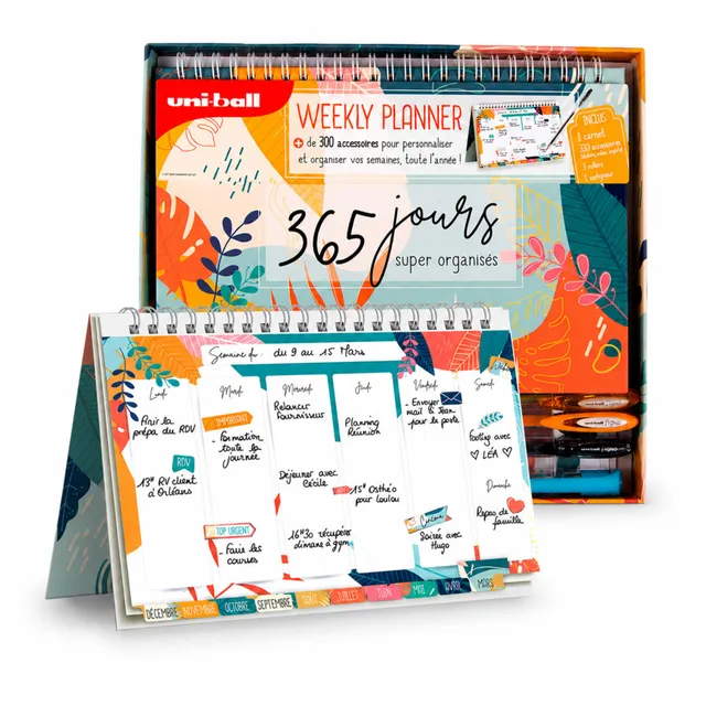 uni-ball-weekly-planner-agenda-hebdomadaire-non-dat-300-accessoires image 1
