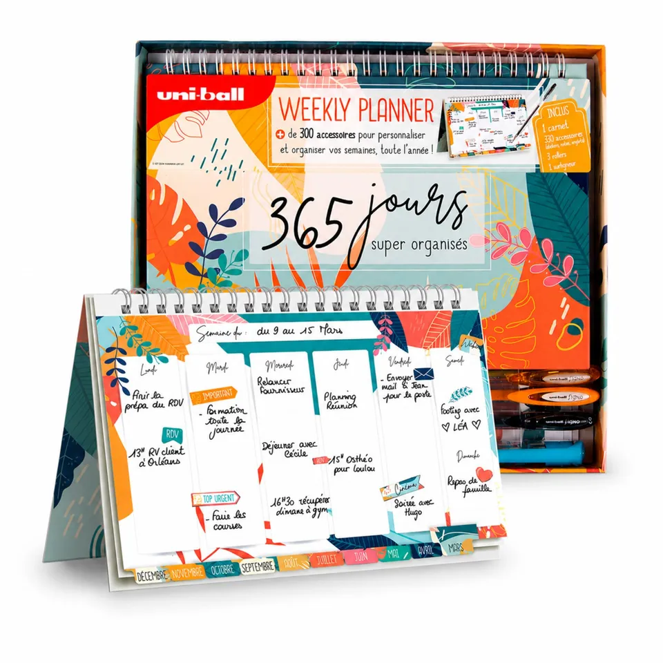 uni-ball-weekly-planner-agenda-hebdomadaire-non-dat-300-accessoires image 1