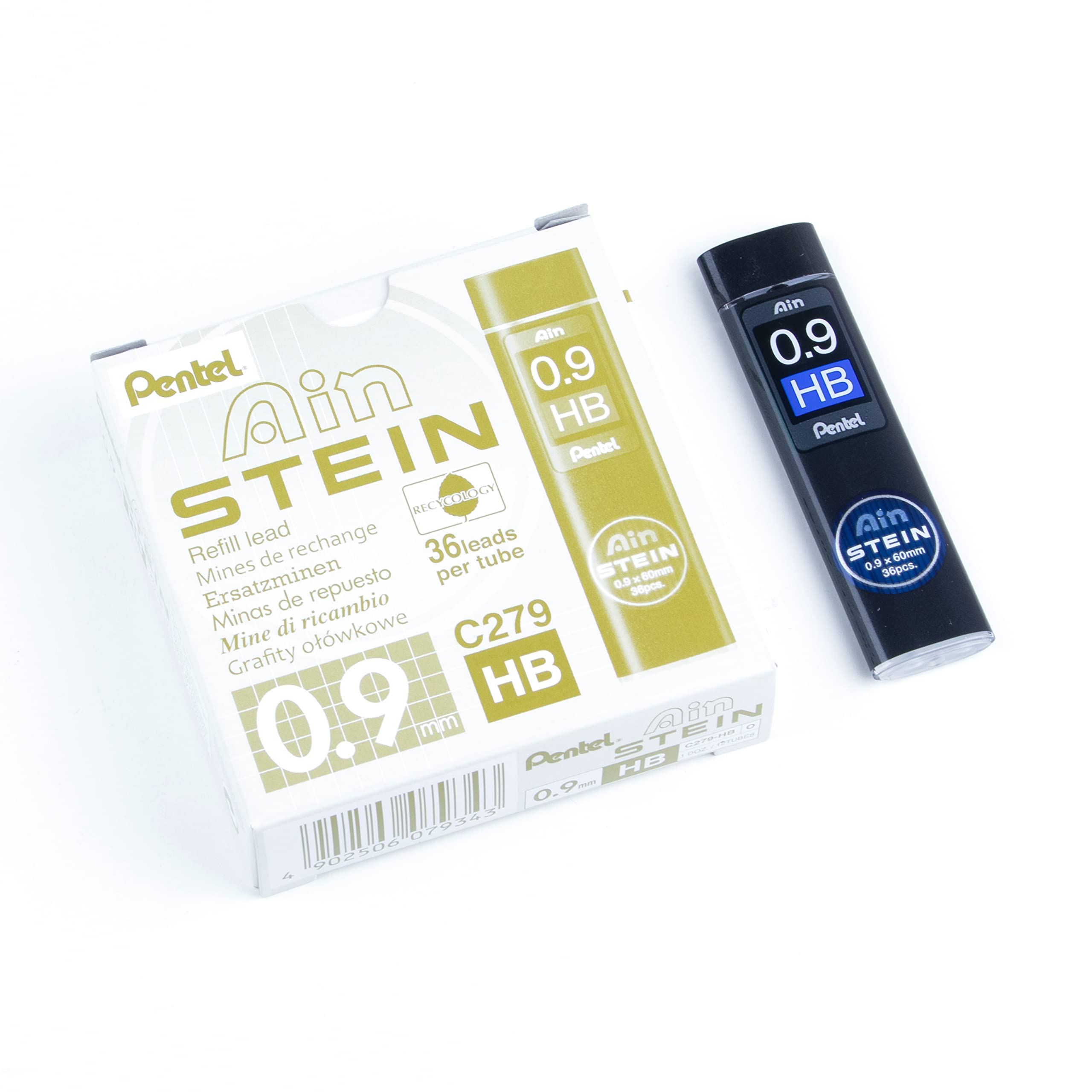 pentel-ain-stein-c279-hb-lot-de-12-tuis-de-36-mines-0-9-mm-hb-pour-porte-mines image 1