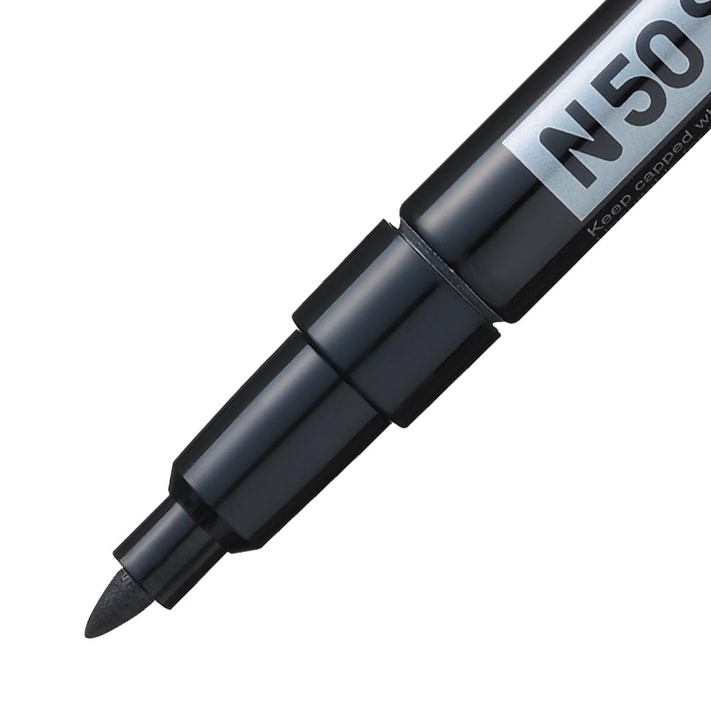 pentel-pen-n50s-marqueur-permanent-pointe-fine-conique-lot-de-12-noir image 7