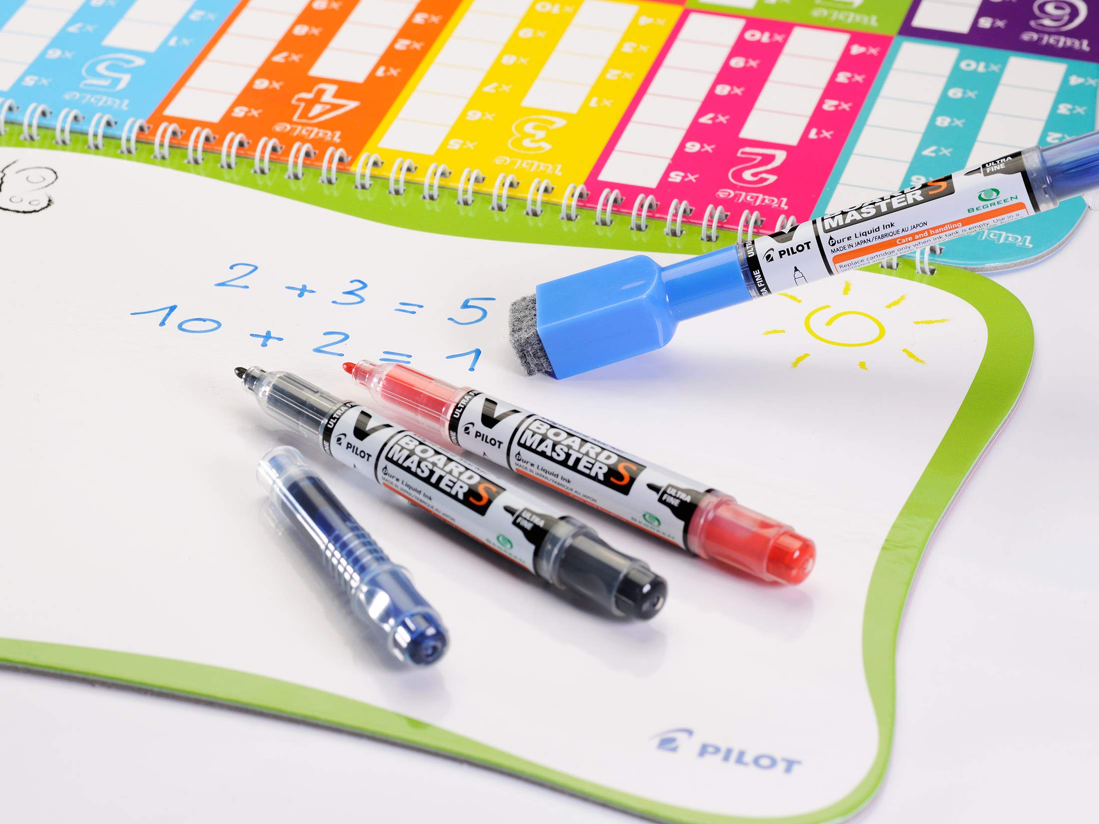 pilot-v-board-master-s-lot-de-4-marqueurs-tableau-blanc-effa-ables-2-bleus-2-noi image 6