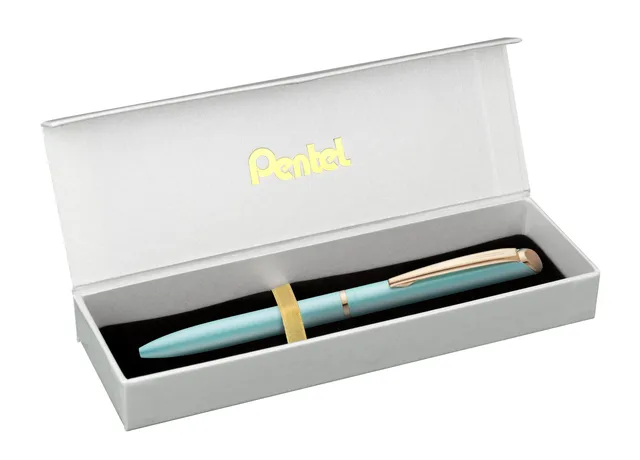 pentel-energel-bl2007p-roller-gel-r-tractable-0-7-mm-corps-m-tal-vert-pastel-att image 1