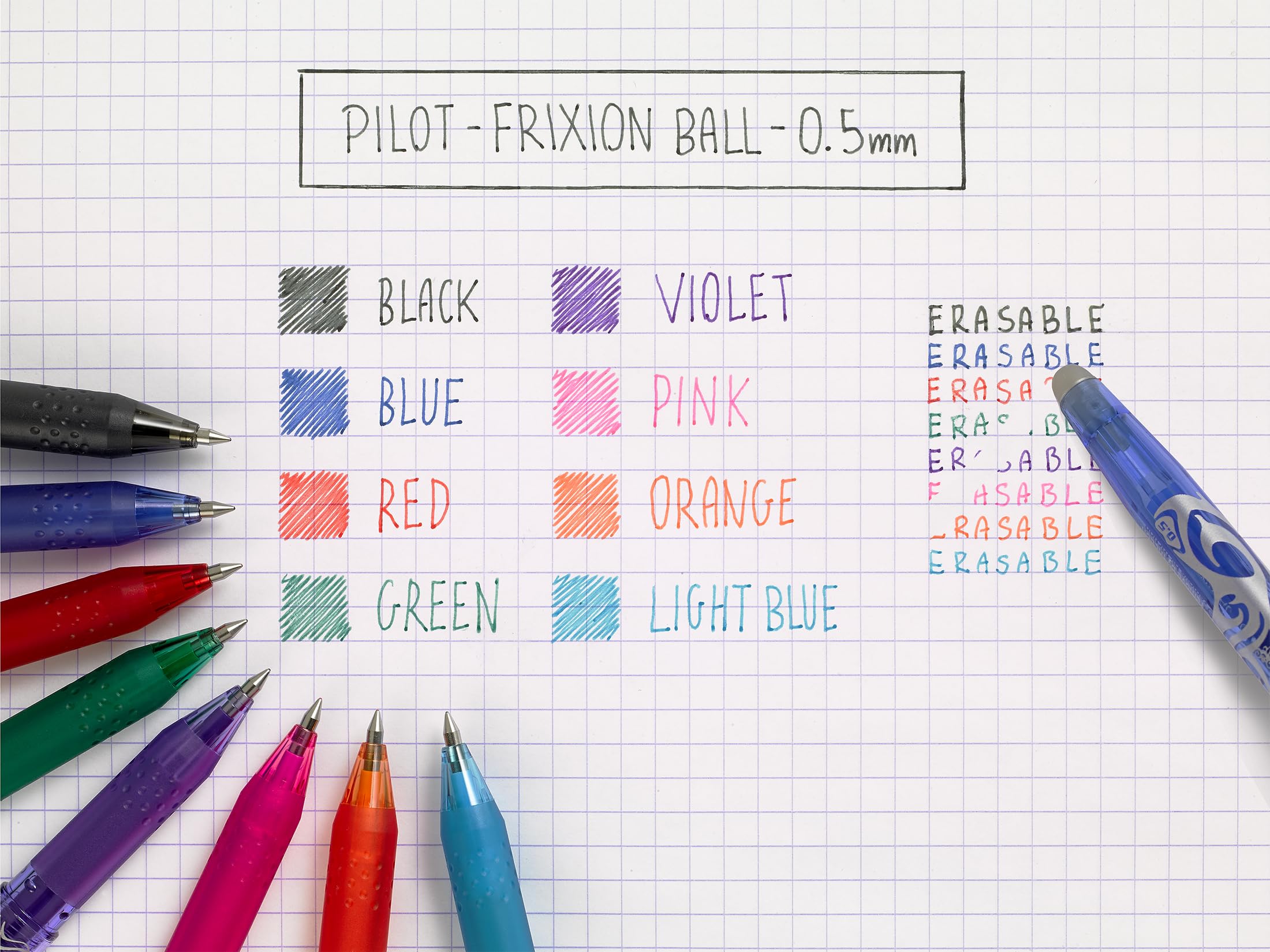 pilot-frixion-recharges-effa-ables-noires-pointe-fine-3-tuis-de-3-lot-de-9 image 5
