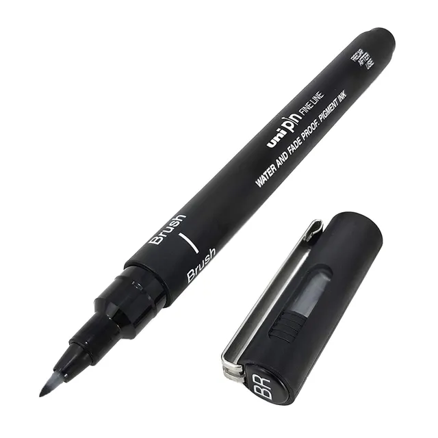 uni-ball-pin-brush-200-s-pinceau-noir-feutre-brush-individuel image 1