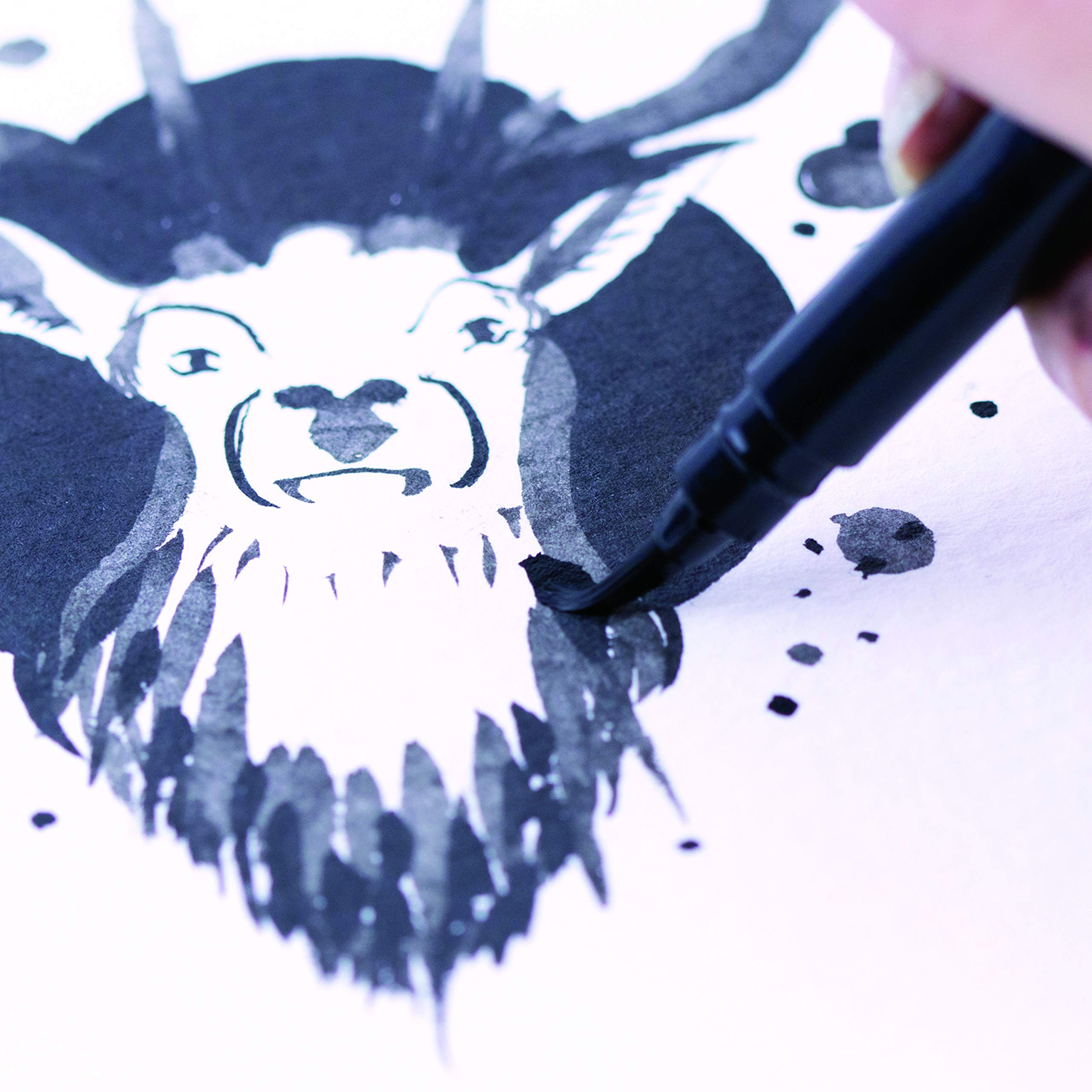 pentel-pocket-brush-gfkpn-stylo-pinceau-noir-4-cartouches-fp10 image 6