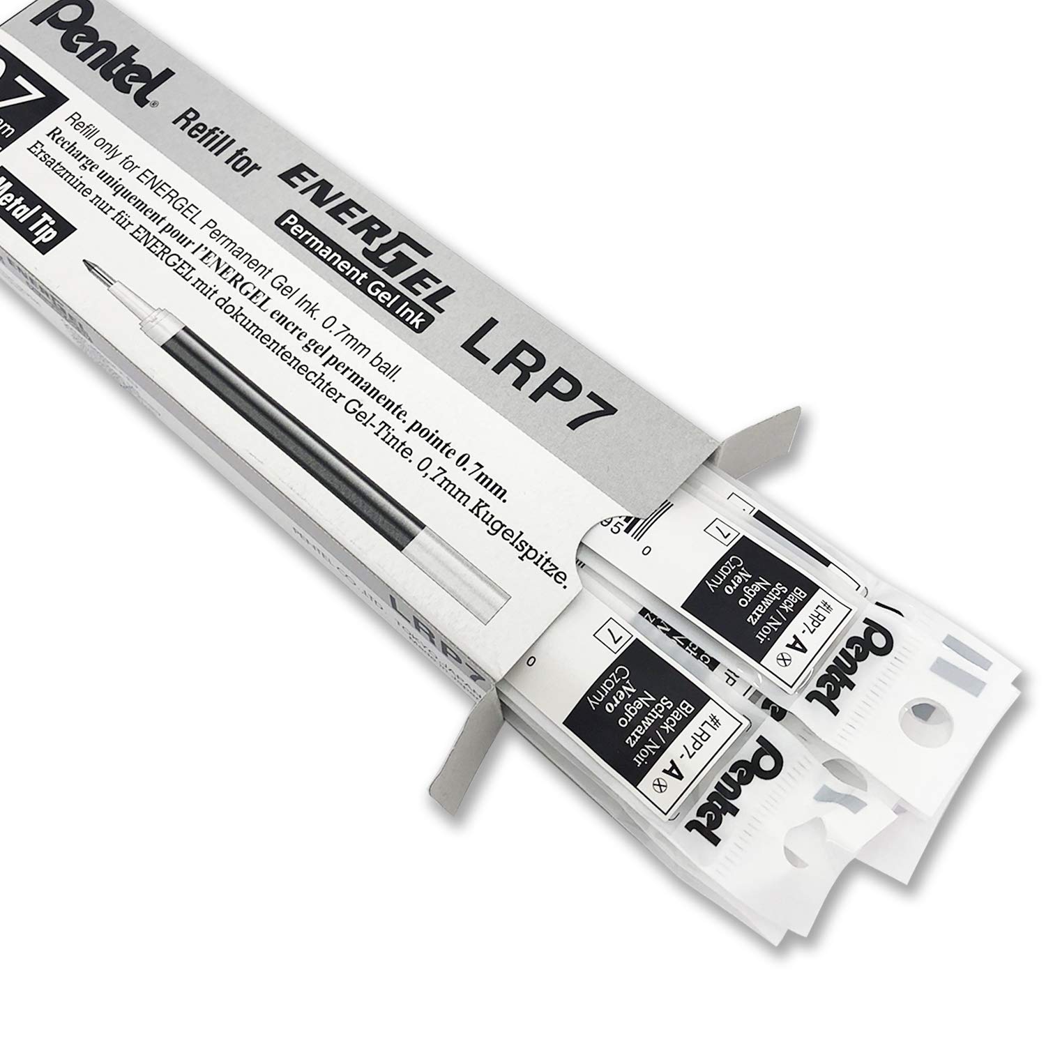 pentel-energel-lrp7-a-recharge-roller-gel-noir-permanent-lot-de-12 image 8