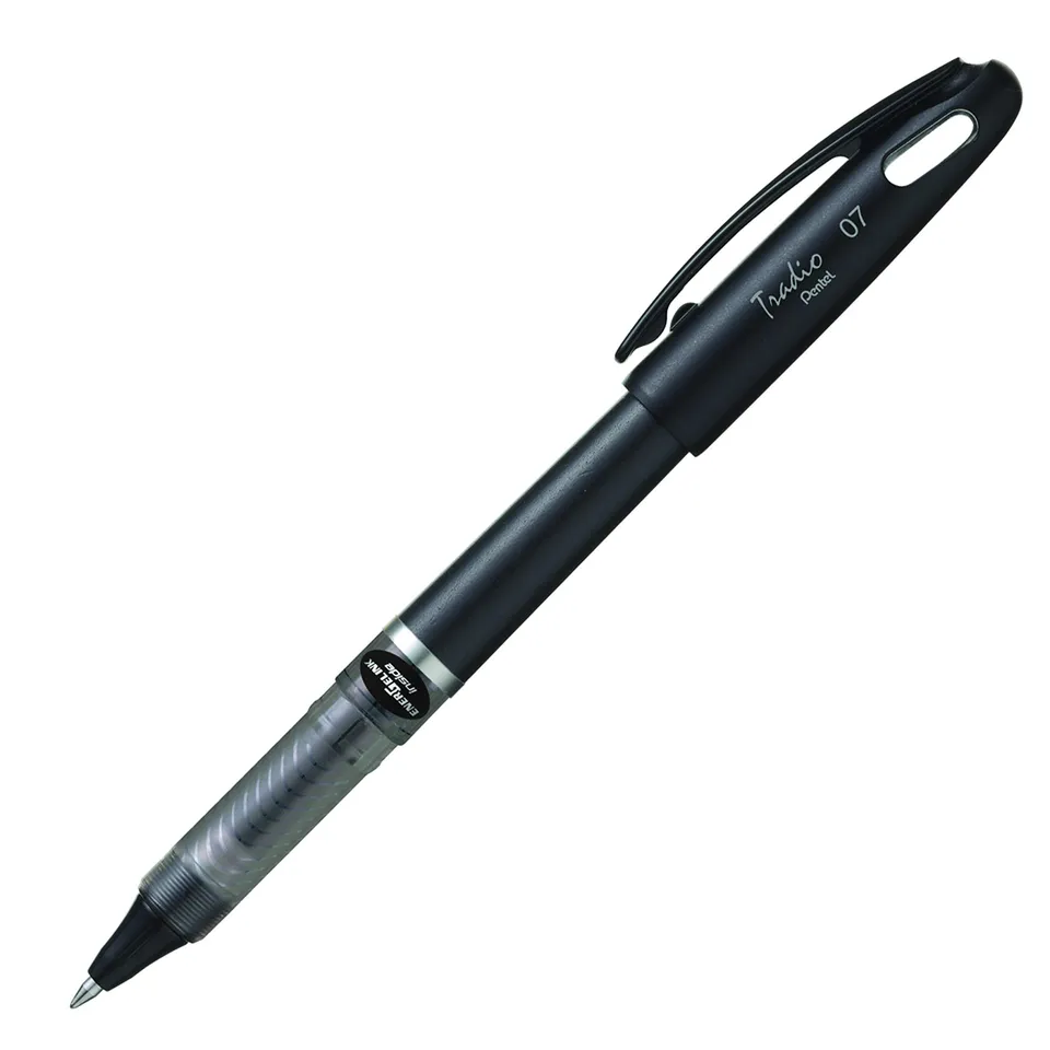 pentel-energel-tradio-lot-de-12-rollers-gel-pointe-0-7-mm-encre-noire image 1