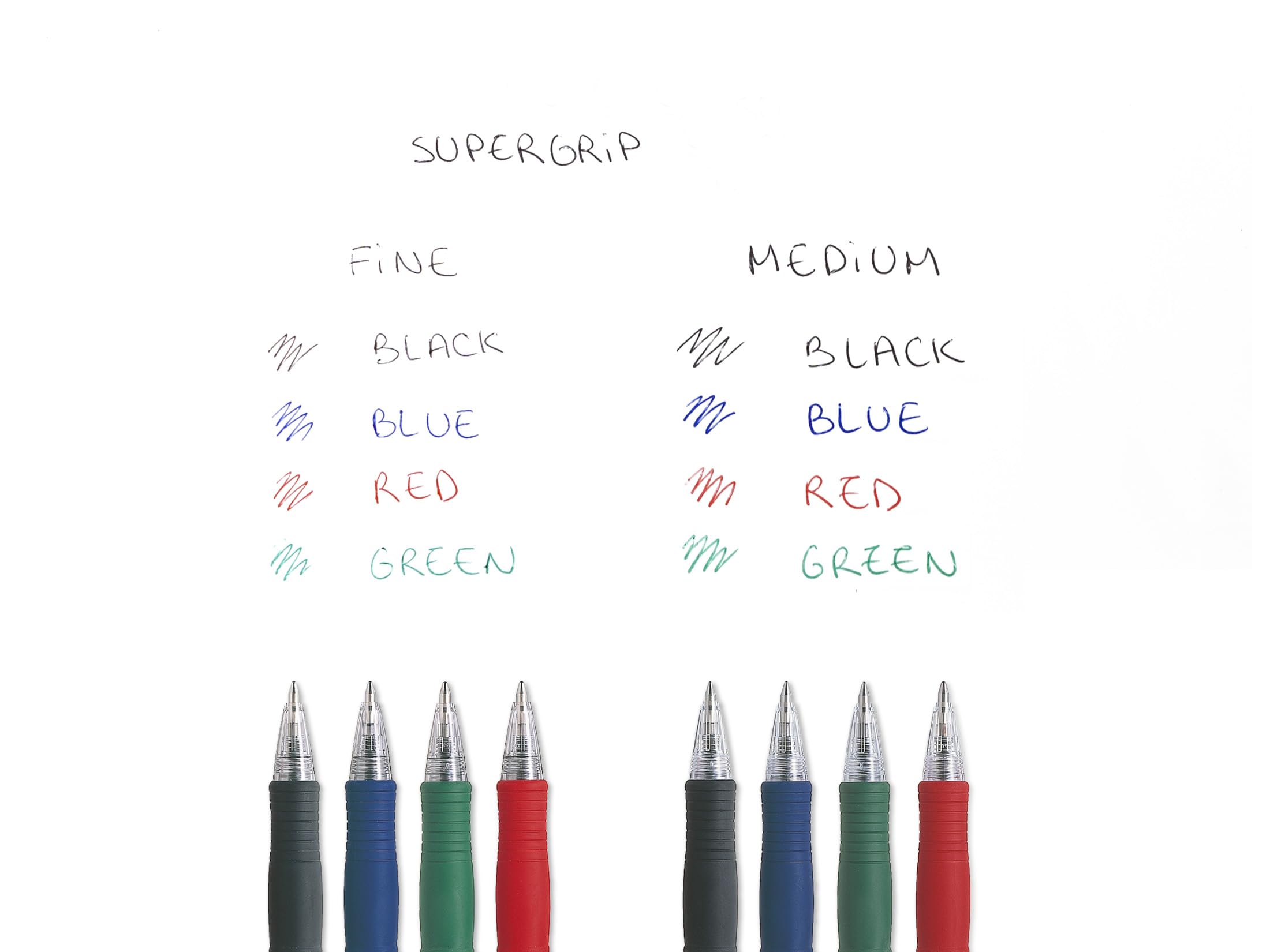 pilot-super-grip-stylo-bille-r-tractable-bleu-pointe-moyenne-1-mm-lot-de-4 image 6