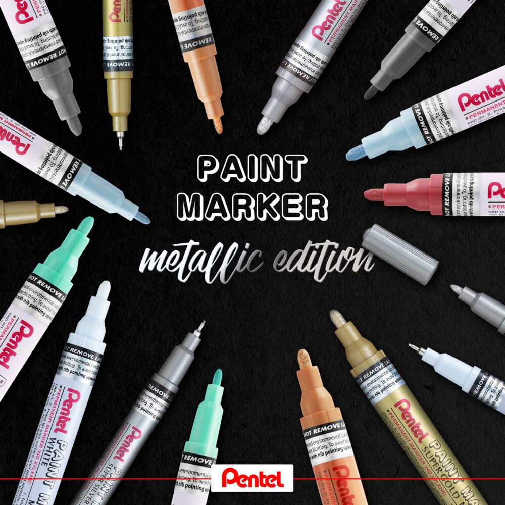 pentel-arts-paint-marker-msp10-marqueur-peinture-permanent-pointe-fine-marron-lo image 2