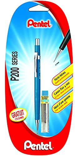 pentel-p207-porte-mines-0-7-mm-canon-fixe-4-mm-corps-bleu-tui-de-mines image 5