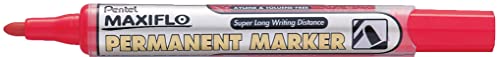 pentel-maxiflo-nlf50-marqueur-permanent-pointe-conique-1-1-mm-rouge image 5