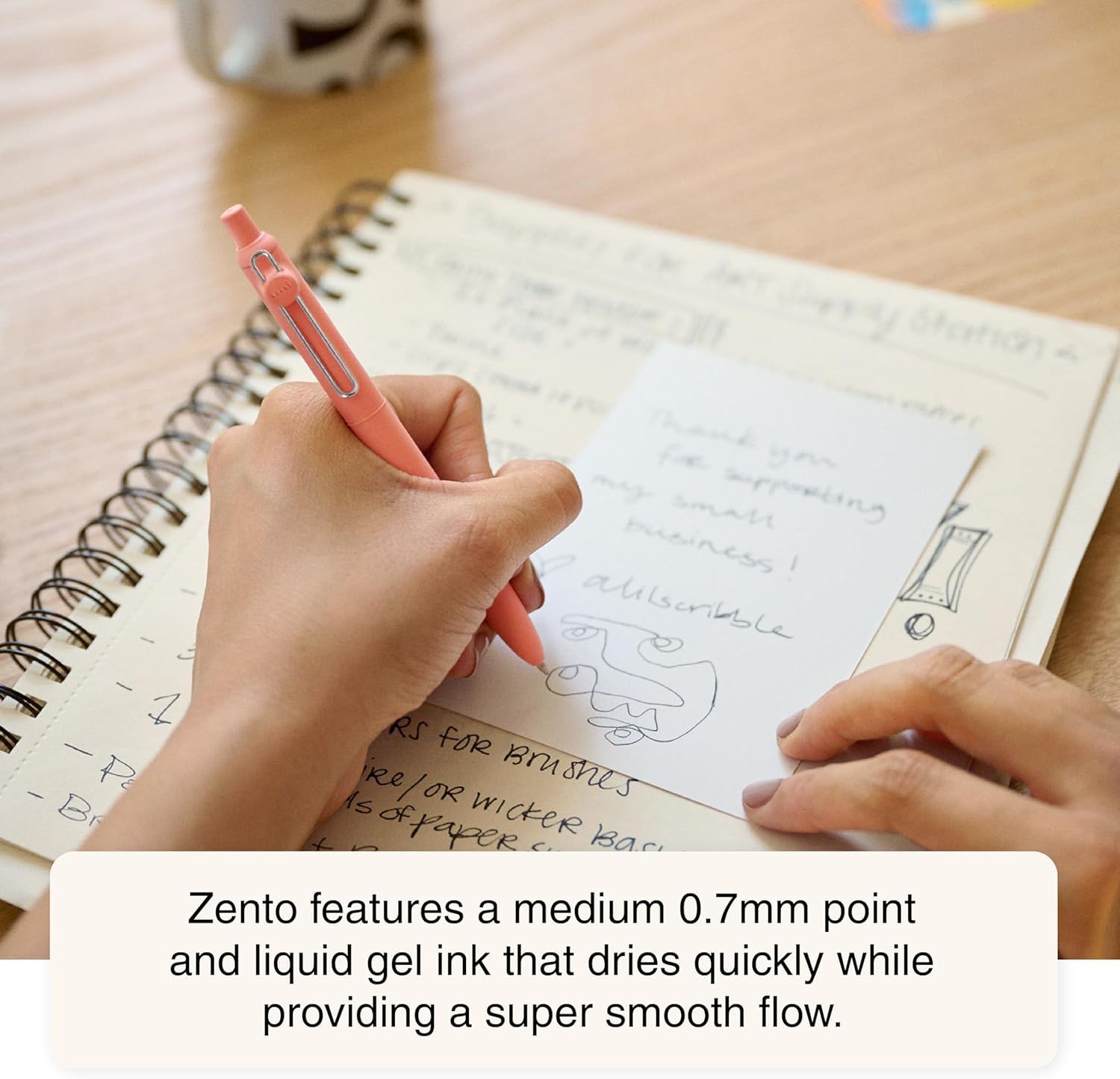 uni-ball-zento-roller-encre-gel-liquide-r-tractable-0-7-mm-noir-lot-de-6 image 4