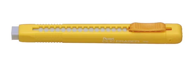 pentel-ze80-g-stylo-gomme-clic-jaune-lot-de-12 image 1