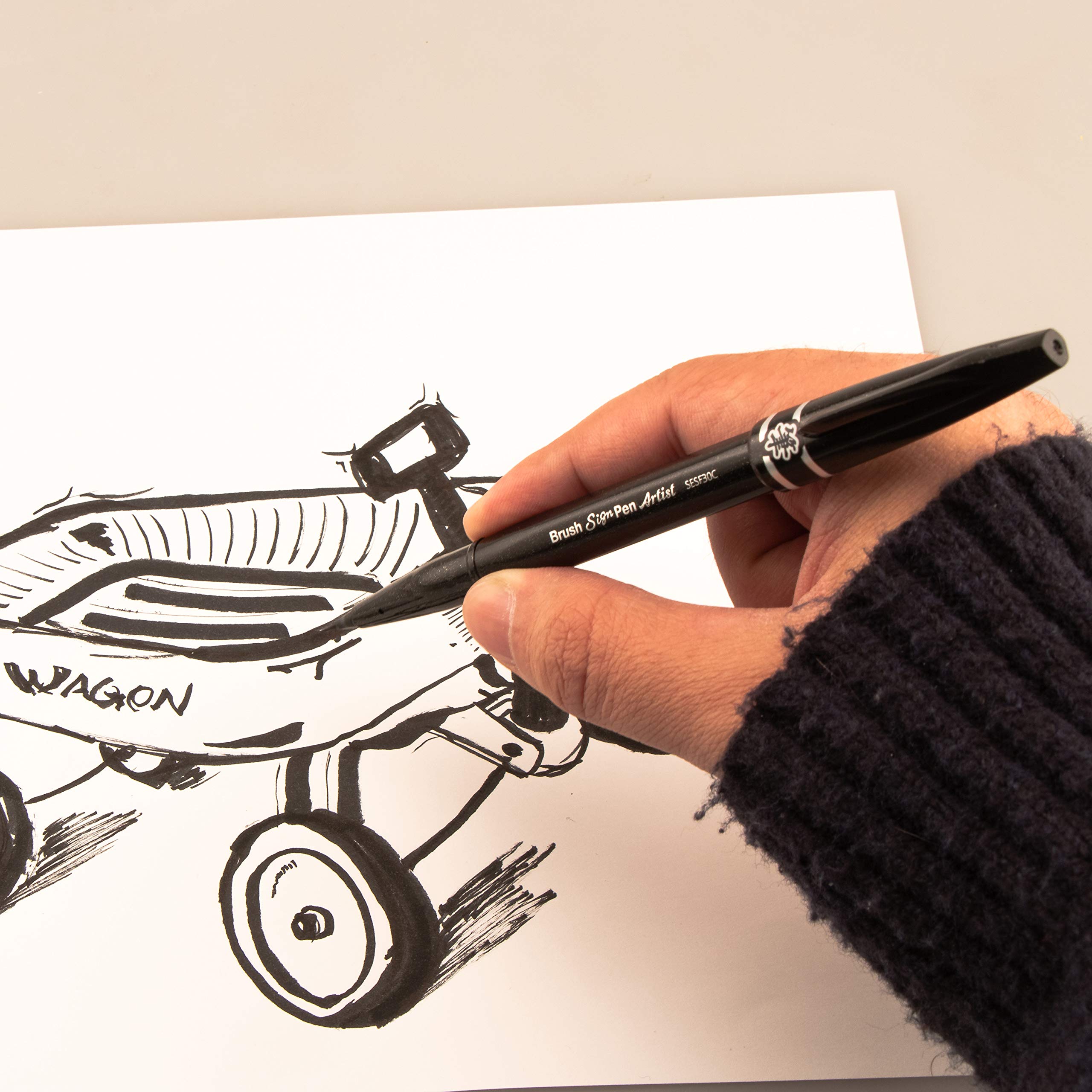 pentel-arts-brush-sign-pen-artist-sesf30c-violet-lot-de-12-feutres-pinceaux-extr image 3