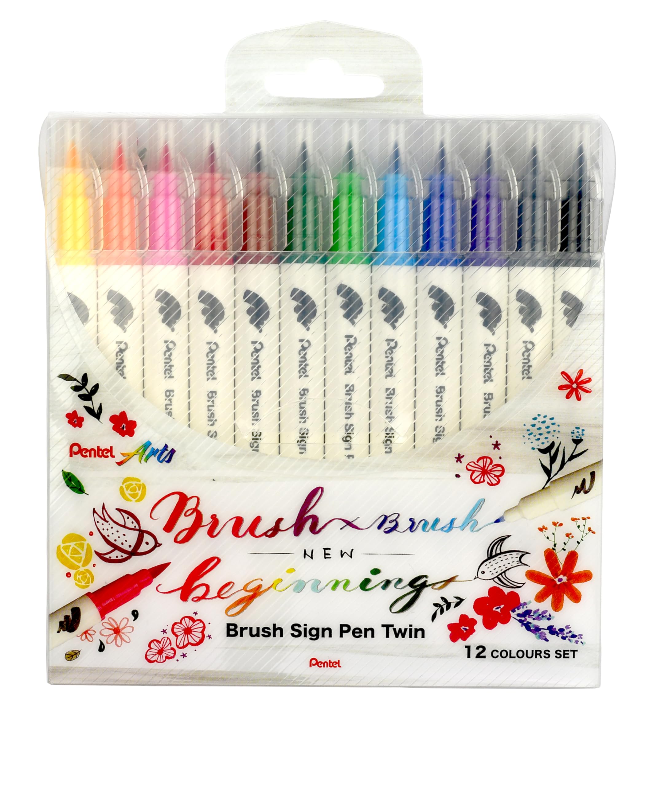 pentel-arts-brush-sign-pen-twin-sesw30c-bois-brut-lot-de-10-feutres-pinceau-bi-p image 8