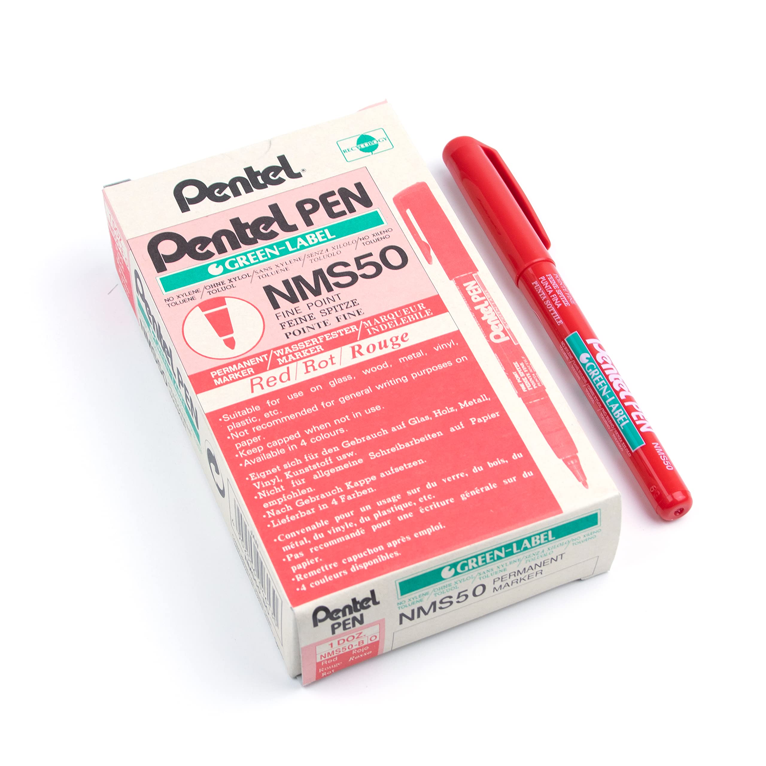 pentel-pen-lot-de-12-marqueurs-permanents-bleu image 8