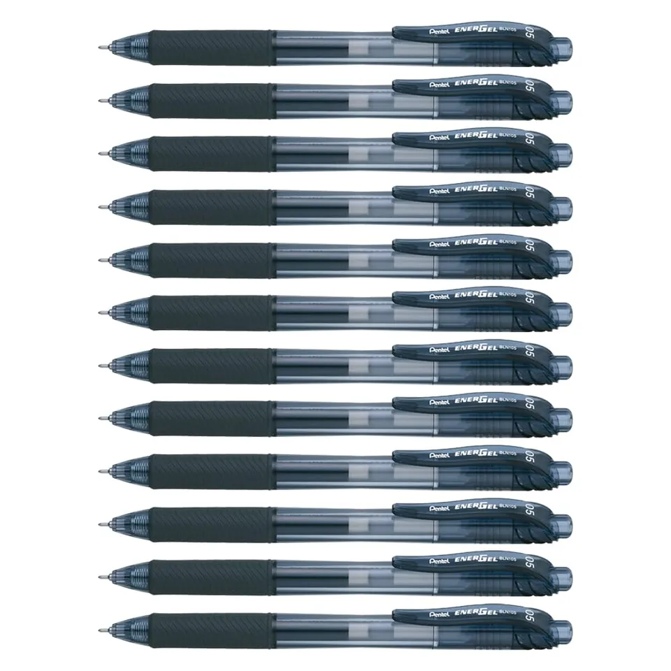 pentel-energel-bl107-lrn5-roller-gel-r-tractable-0-5-mm-noir-lot-de-12 image 1