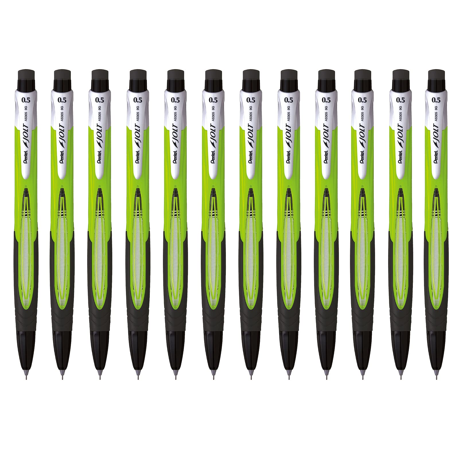 pentel-jolt-porte-mines-0-5-mm-orange-blanc-lot-de-12 image 5