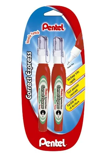 pentel-zle53w-lot-de-2-correcteurs-liquides-stylo-pointe-micro-7-ml image 1