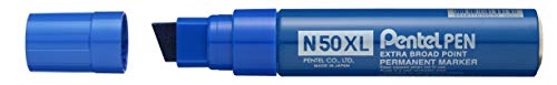 pentel-pen-n50xl-marqueur-permanent-extra-large-biseaut-lot-de-6-bleu image 7