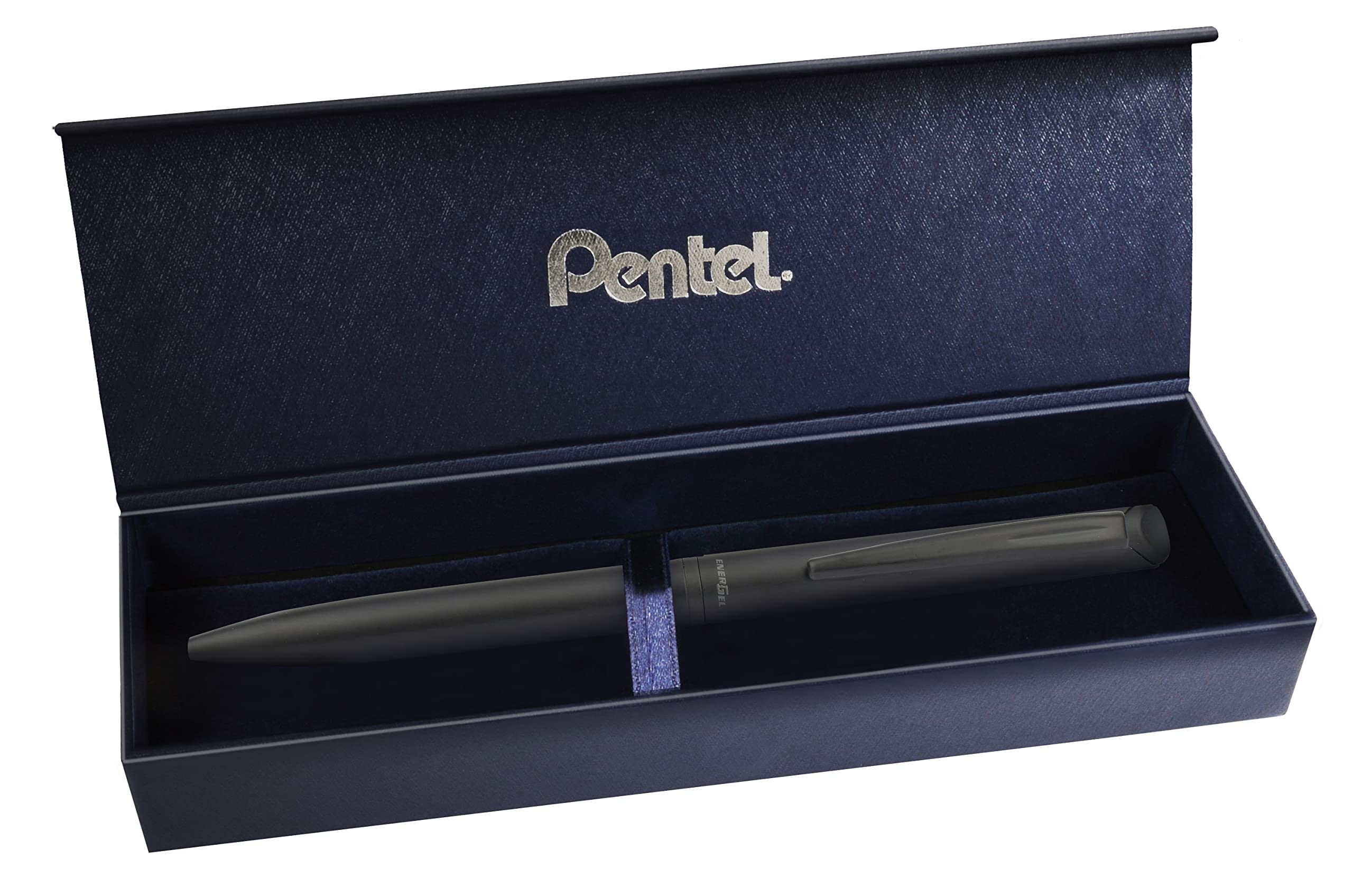pentel-energel-bl2507-roller-gel-r-tractable-0-7-mm-corps-m-tal-noir-mat-en-coff image 2