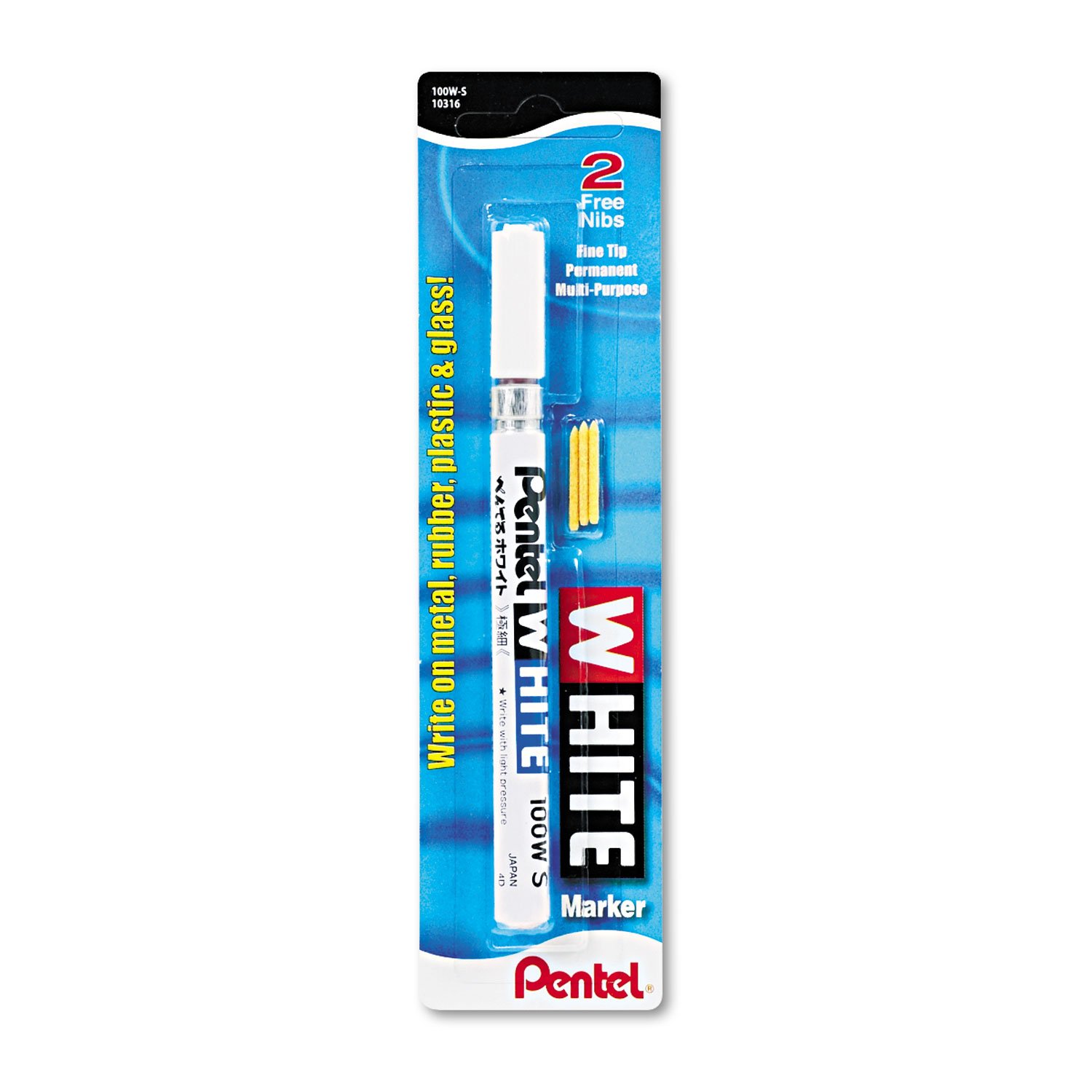 pentel-100-ws-white-marqueur-peinture-blanc-ind-l-bile-pointe-conique-fine-1-3-m image 2
