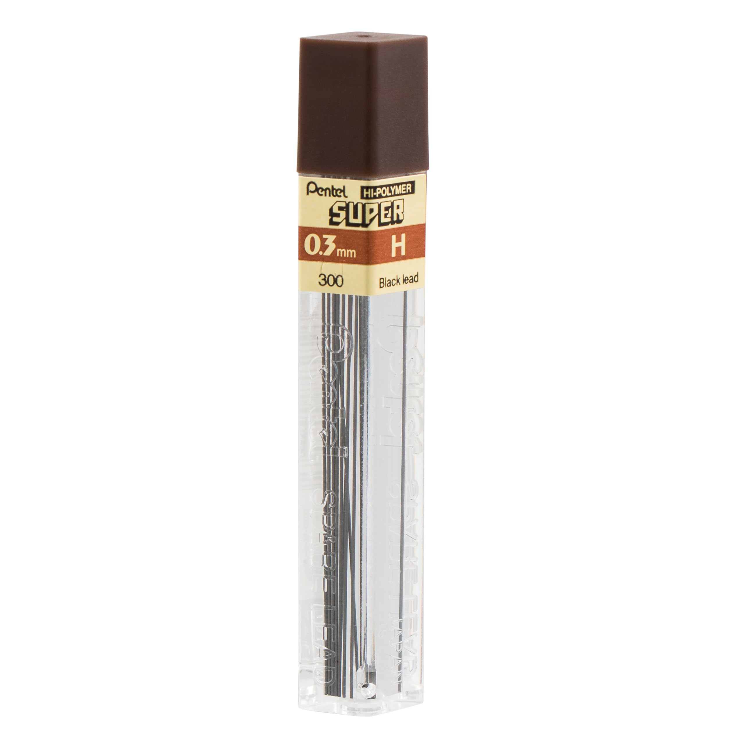 pentel-hi-polymer-super-300-h-lot-de-12-tuis-de-12-mines-0-3-mm-h image 2