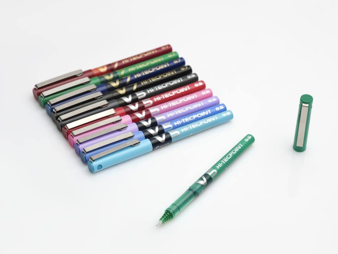 pilot-v5-hi-tecpoint-roller-encre-liquide-0-5-mm-lot-de-4-noirs image 8