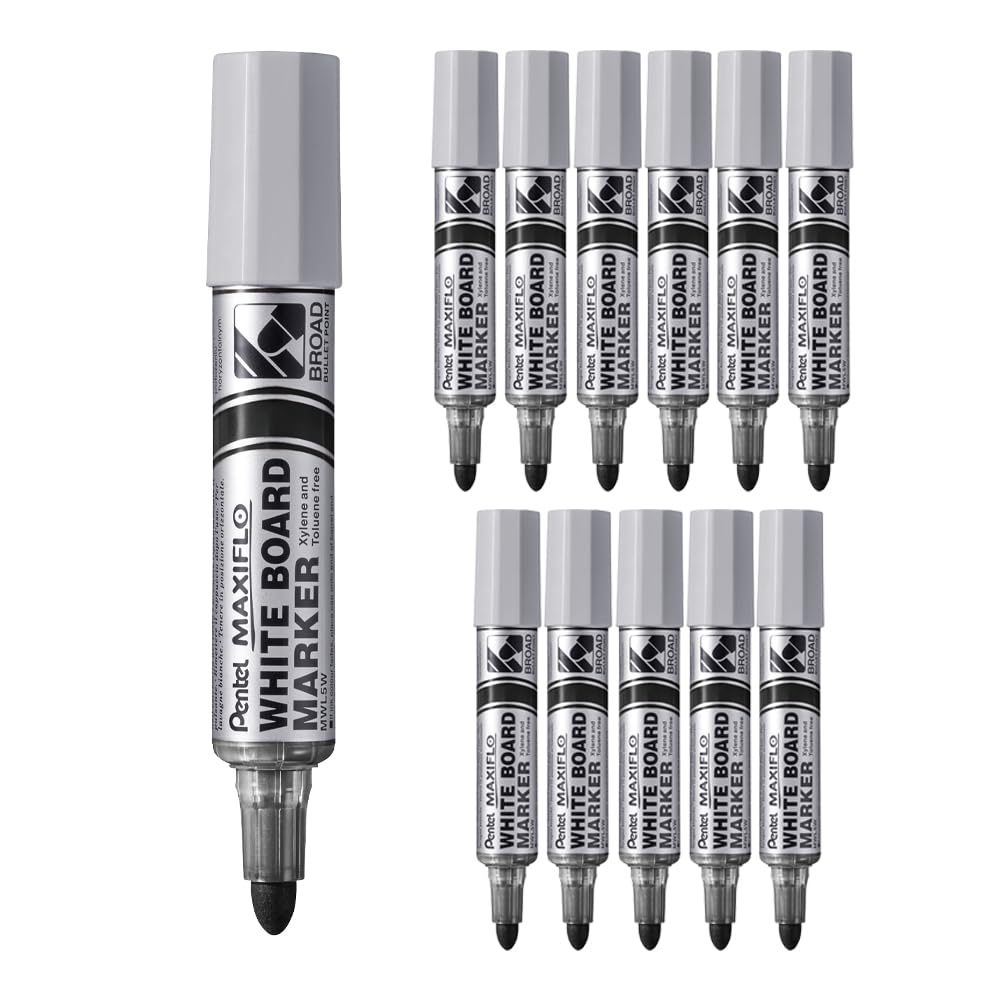 pentel-maxiflo-mwl5w-bx-marqueur-tableau-blanc-rouge-pointe-ultra-large-lot-de-1 image 8