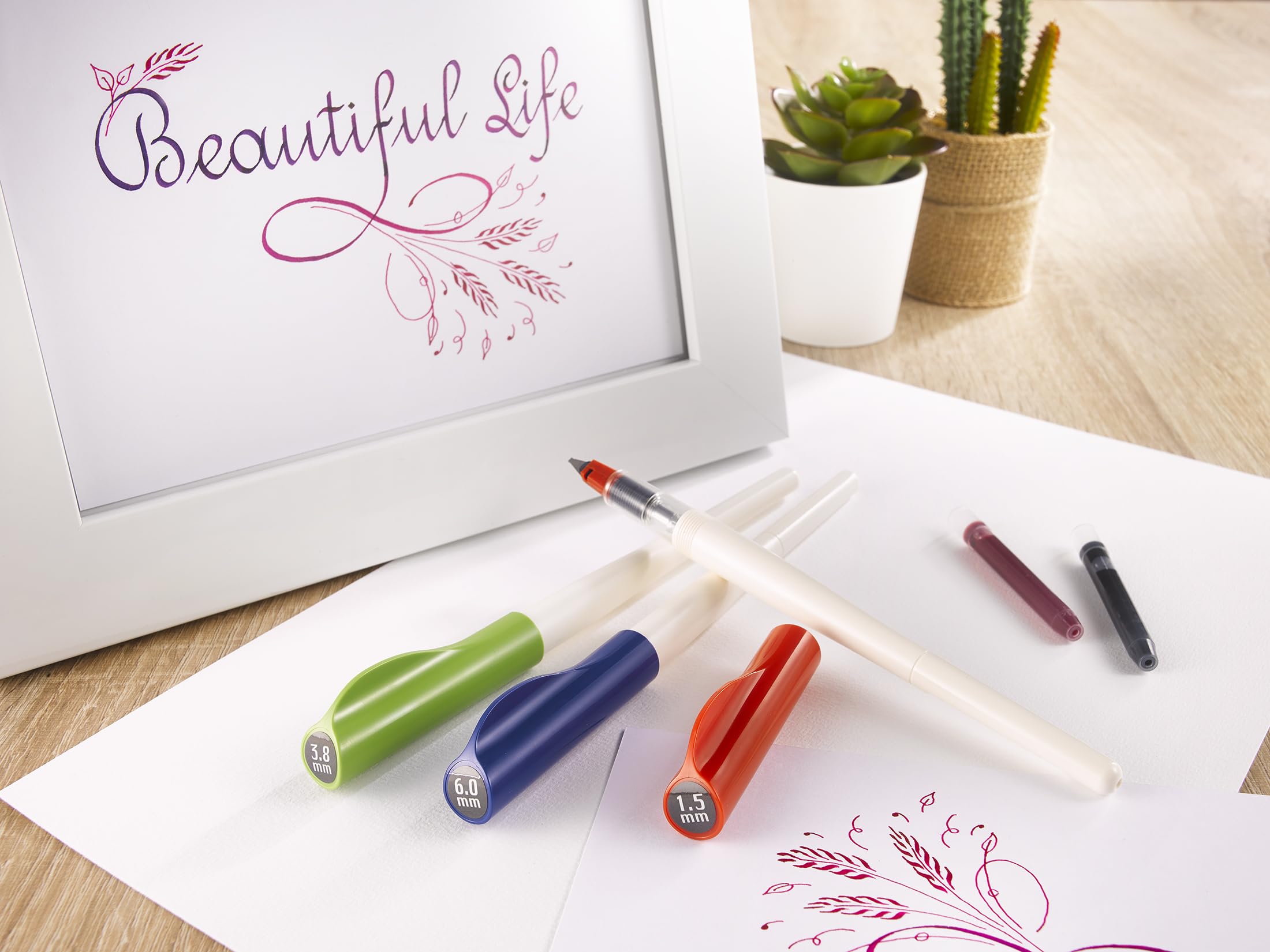 pilot-parallel-pen-cartouches-d-encre-calligraphie-5-couleurs-lot-de-30-5-bo-tes image 5