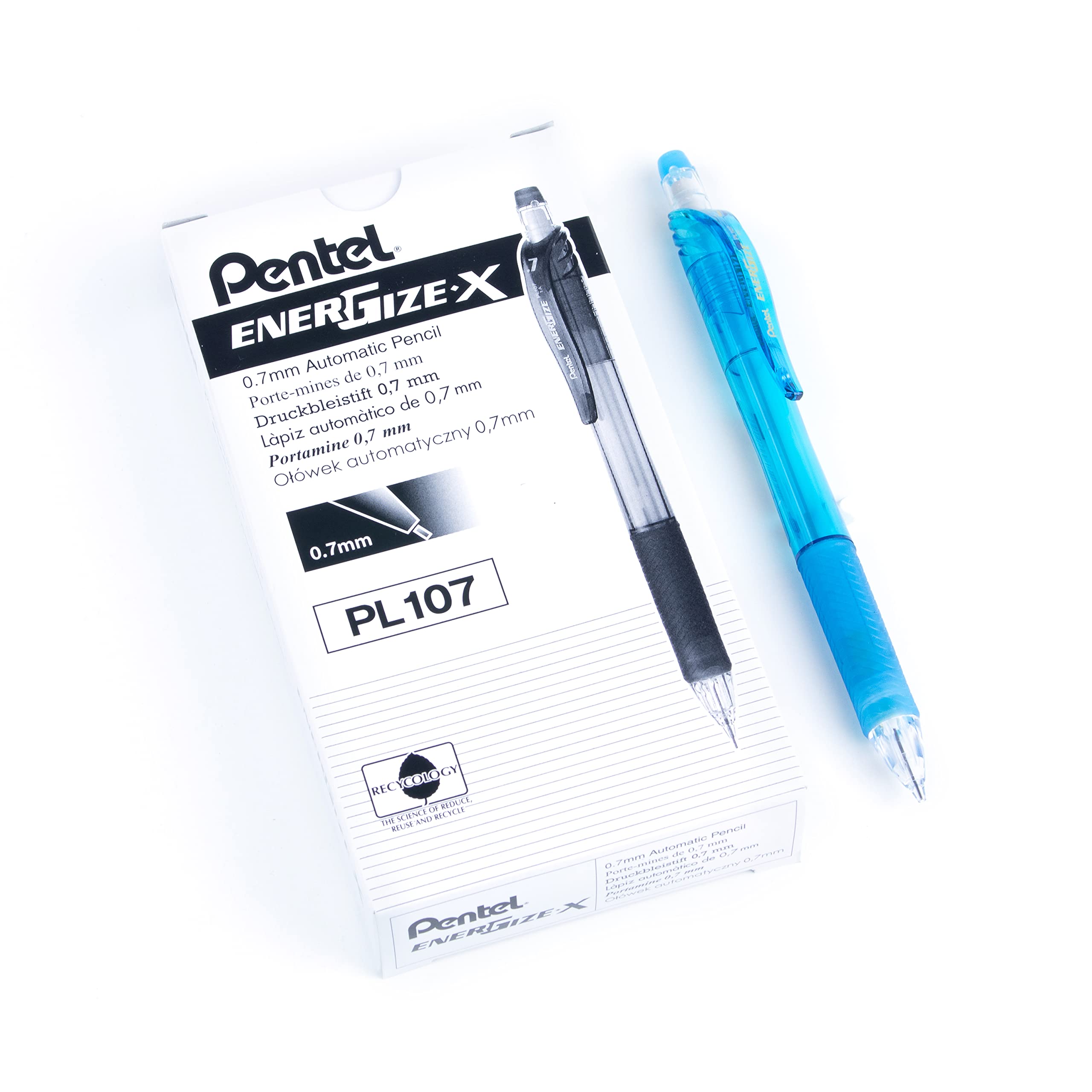 pentel-energize-x-pl107-porte-mine-0-7-mm-rose-lot-de-12 image 8