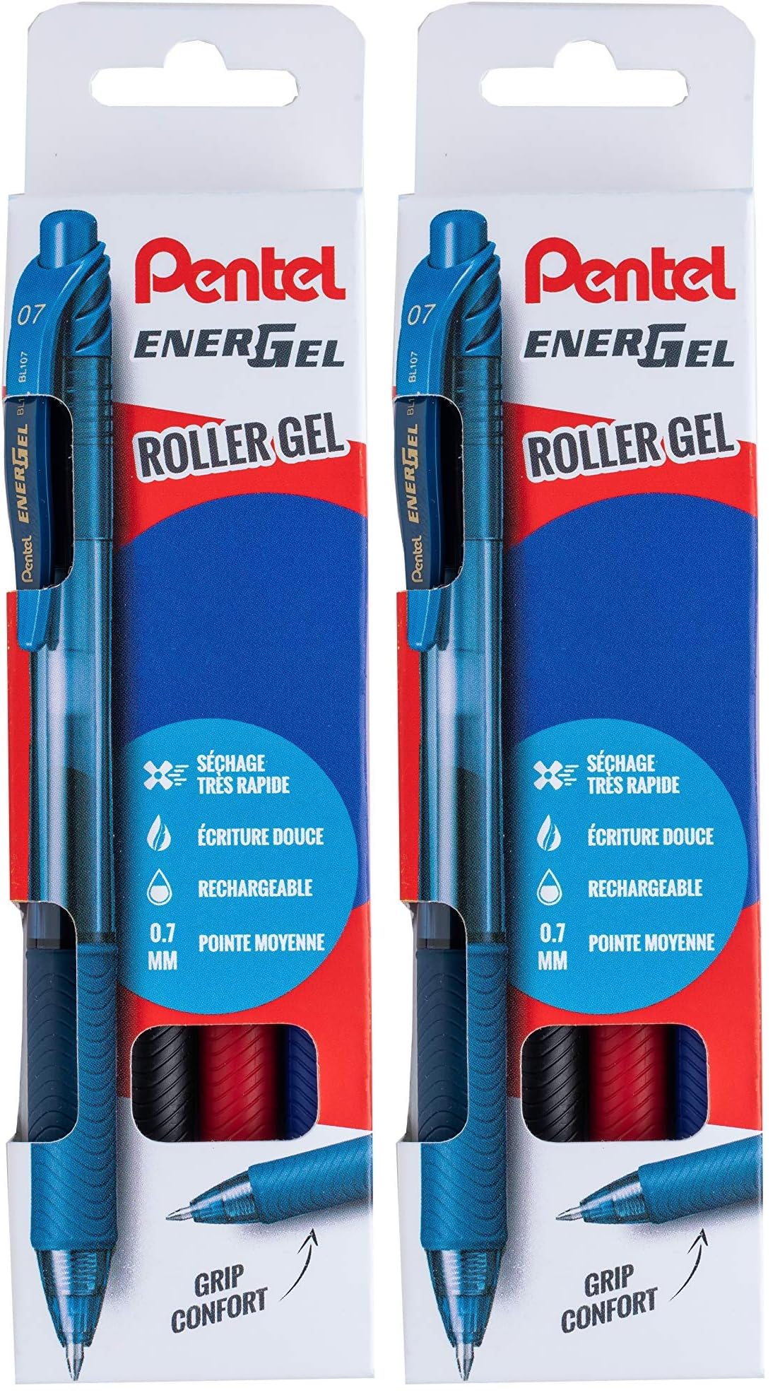 pentel-energel-x-bl107-pochette-de-4-rollers-gel-r-tractables-0-7-mm-noir-rouge- image 6