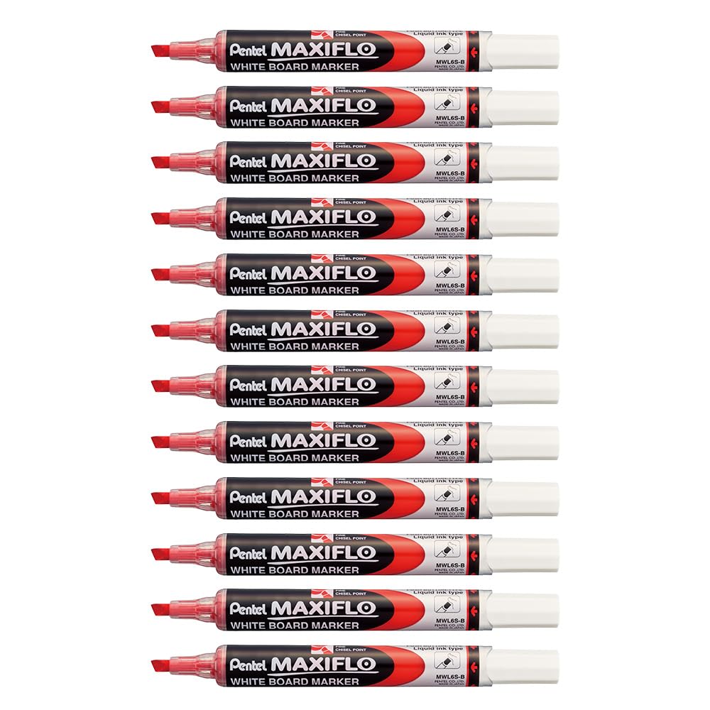 pentel-maxiflo-mwl6s-4-marqueur-tableau-blanc-pointe-biseaut-e-pochette-4-couleu image 6