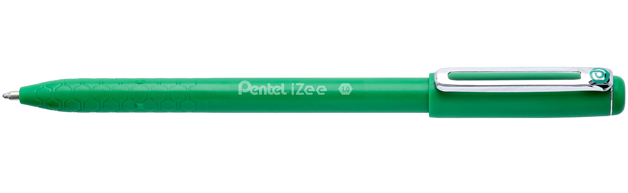 pentel-izee-bx460-vert-stylo-bille-capuchon-1-0-mm-lot-de-12 image 1