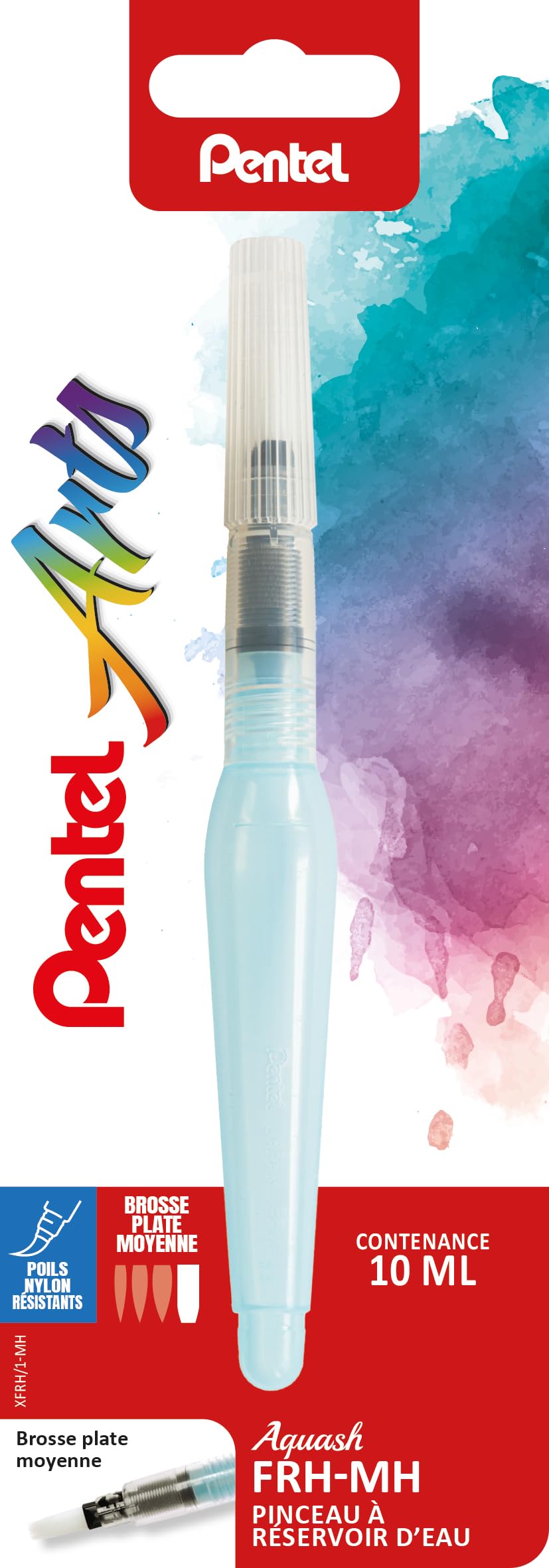 pentel-aquash-brush-frh-mh-pinceau-r-serve-d-eau-10-ml-brosse-plate-6-mm image 2