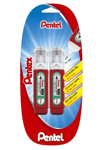 pentel-zlc31w-lot-de-2-correcteurs-liquide-pointe-micro-fine-12-ml image 1