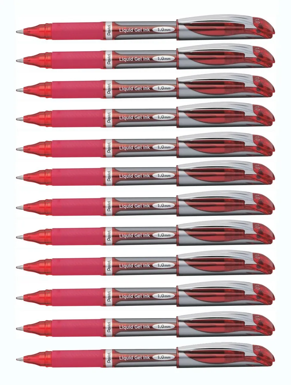 pentel-energel-bl60-roller-gel-1-mm-rouge-lot-de-12 image 1