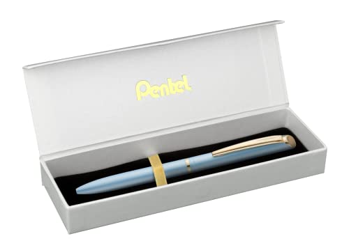 pentel-energel-bl2007p-roller-gel-0-7-mm-corps-m-tal-bleu-ciel-pastel-et-or-coff image 5