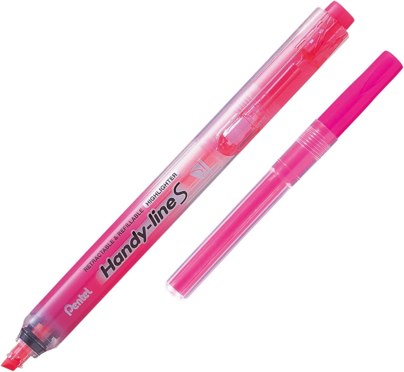 pentel-sxs15-handy-line-s-lot-de-12-surligneurs-r-tractables-roses-rechargeables image 5