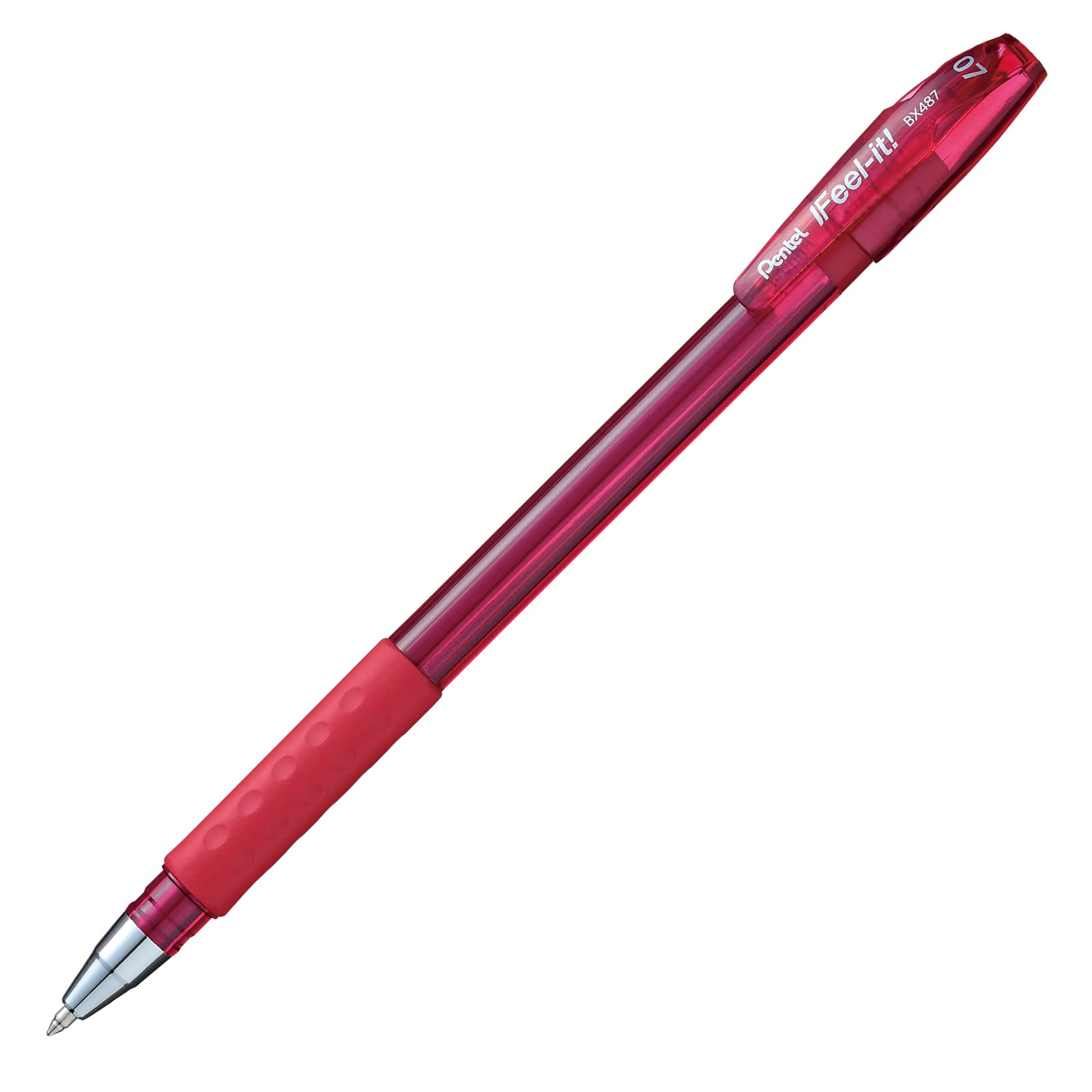 pentel-i-feel-it-bx487-lot-de-12-stylos-bille-0-7-mm-rouge-encre-faible-viscosit image 4