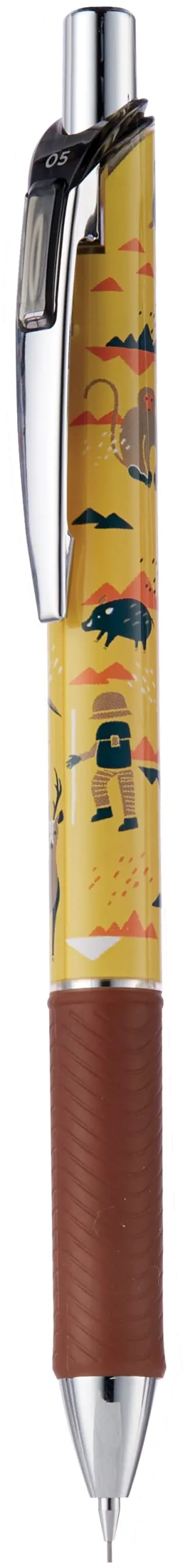 pentel-energize-pl75-in-bloom-porte-mines-0-5-mm-corps-jaune-design-lot-de-12 image 1