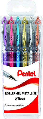pentel-slicci-bg208-roller-gel-m-tallis-0-8-mm-pochette-de-6-assortis image 2