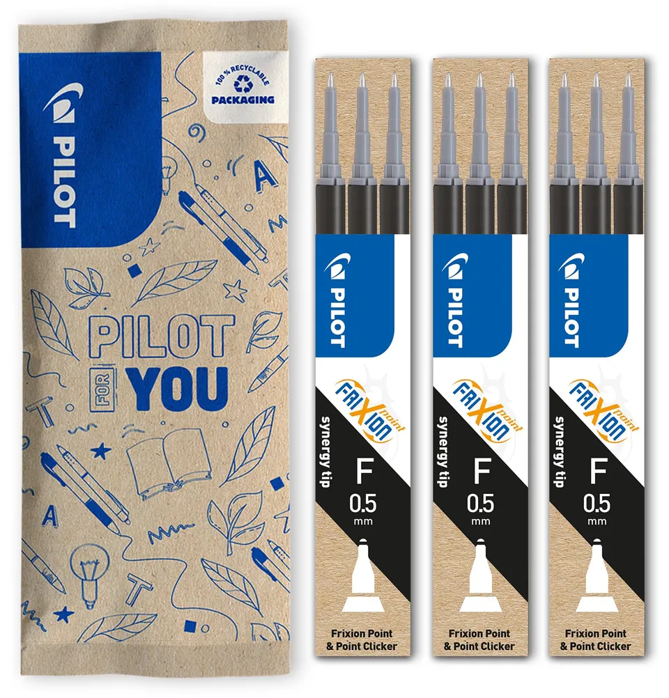 pilot-frixion-recharge-stylo-effa-able-pointe-fine-noir-lot-de-9-3-tuis-de-3 image 1