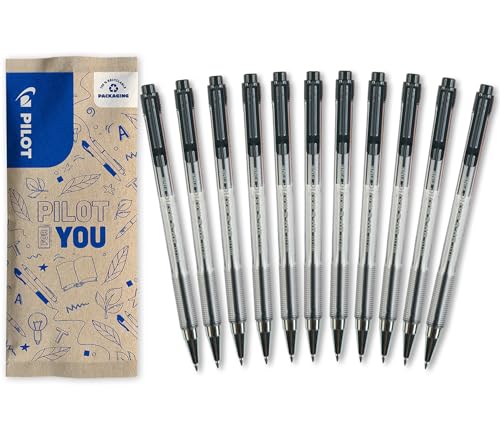 pilot-bps-matic-stylo-bille-r-tractable-rechargeable-noir-pointe-fine-0-7-mm-lot image 8