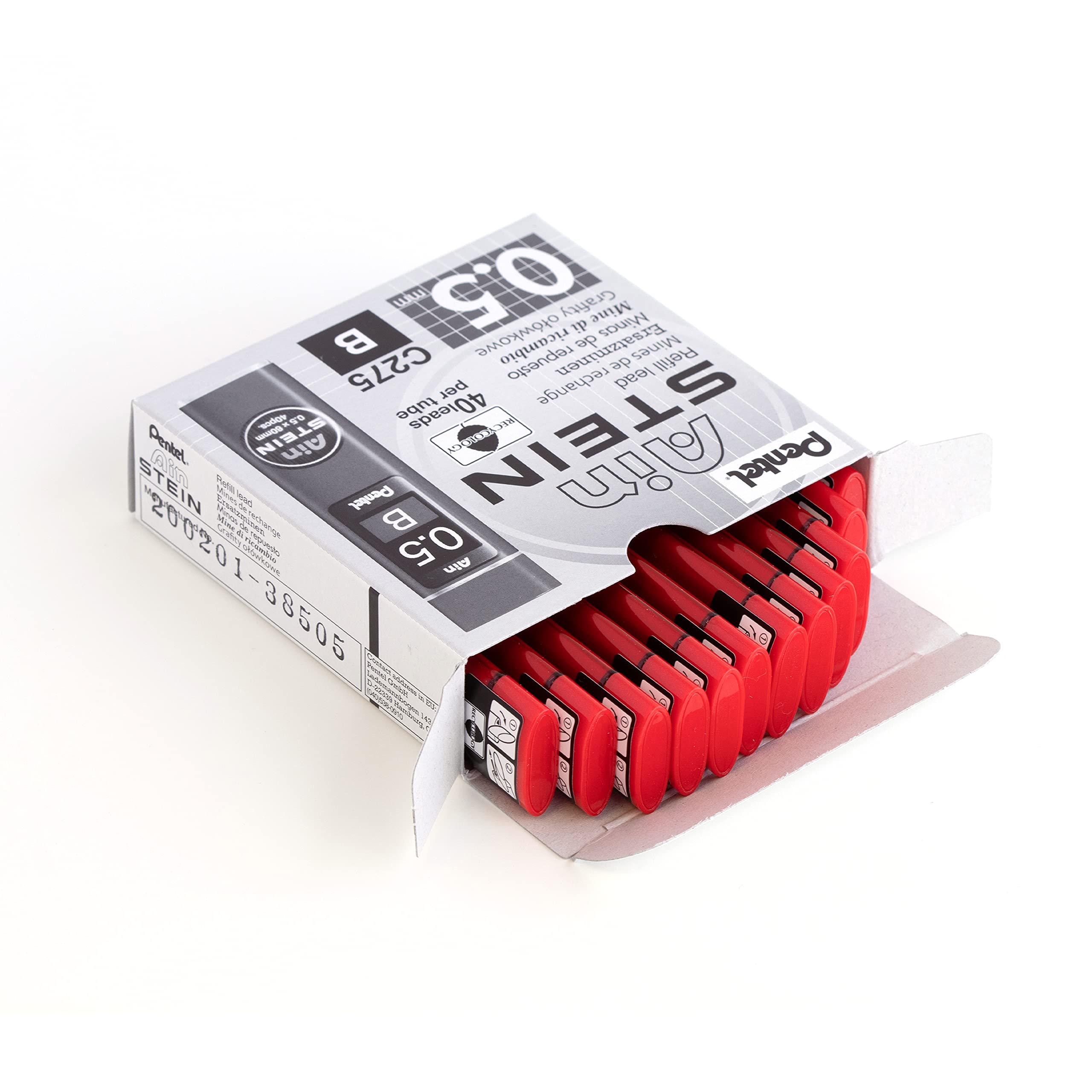 pentel-ain-stein-c275-b-lot-de-12-tuis-de-mines-0-5-mm-b-pour-porte-mine image 3