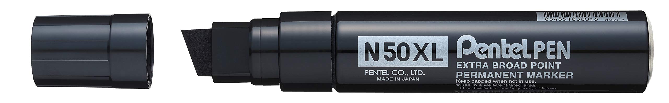 pentel-n50xl-marqueur-permanent-noir-pointe-biseaut-e-8-15-4-mm image 1